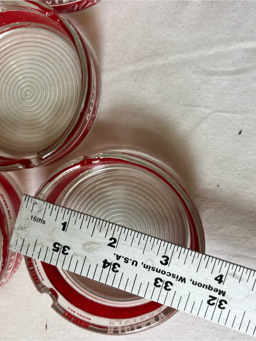 Set of 4 vintage Riviera Vegas Glass Ashtrays